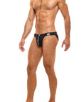 MODUS VIVENDI ZIPPER TANGA BRIEF BLACK