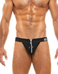 MODUS VIVENDI ZIPPER TANGA BRIEF BLACK