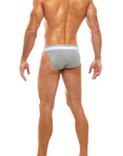 MODUS VIVENDI ZIPPER TANGA BRIEF GREY