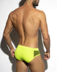 ES COLLECTION DISCO POP SWIM BRIEF NEON YELLOW