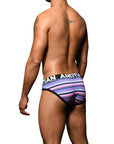 ANDREW CHRISTIAN Vivid Mesh Stripe Brief w/ Almost Naked