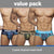 ADDICTED 3 PACK TROPICAL MESH BRIEF PUSH UP