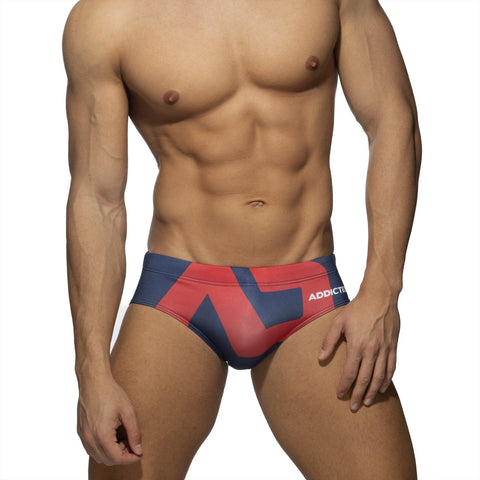 ADDICTED EXTRA-LARGE AD LOGO SWIMWEAR BRIEF NAVY