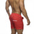 ADDICTED BASIC SWIMWEAR LONG SHORT RED