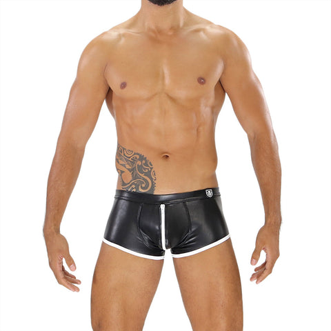 TOF PARIS FETISH FULL ZIP BOXER BLACK/WHITE