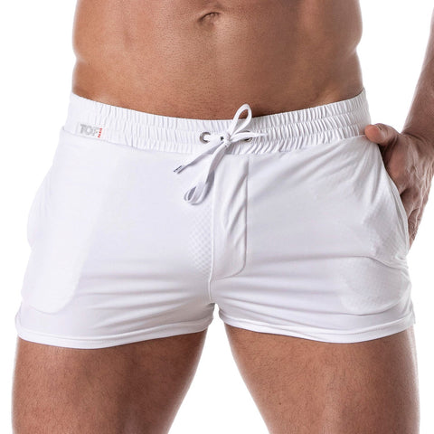 TOF PARIS HOLIDAYS SWIM SHORTS WHITE