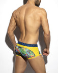 ES COLLECTION FLORAL-MESH TRUNK YELLOW