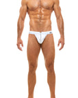 MODUS VIVENDI ZIPPER TANGA BRIEF WHITE