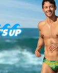 aussieBum Surfs Up Swim Briefs & Trunks Green Gold