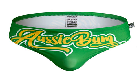 aussieBum Surfs Up Swim Briefs & Trunks Green Gold