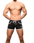 ANDREW CHRISTIAN Sports Mesh Swim Shorts Black