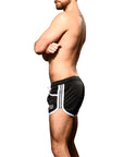 ANDREW CHRISTIAN Sports Mesh Swim Shorts Black