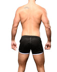 ANDREW CHRISTIAN Sports Mesh Swim Shorts Black