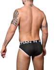 ANDREW CHRISTIAN Mesh Football Brief w/ ALMOST NAKED Black