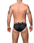 ANDREW CHRISTIAN Mesh Football Brief w/ ALMOST NAKED Black