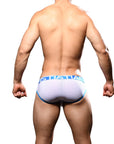 ANDREW CHRISTIAN Mesh Football Brief w/ ALMOST NAKED® White