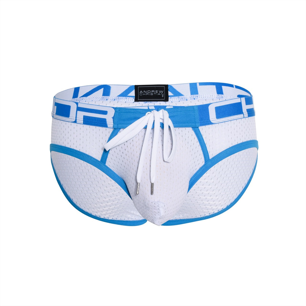 ANDREW CHRISTIAN Mesh Football Brief w/ ALMOST NAKED® White