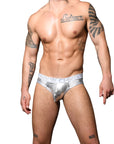 ANDREW CHRISTIAN Metallic Silver Brief w/ ALMOST NAKED®