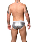 ANDREW CHRISTIAN Metallic Silver Brief w/ ALMOST NAKED®