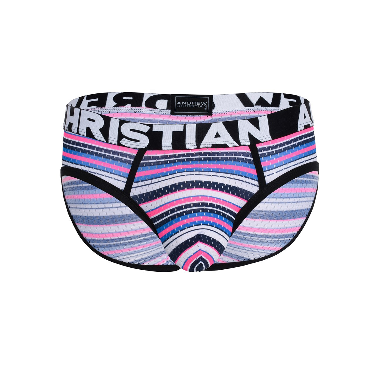 ANDREW CHRISTIAN Vivid Mesh Stripe Brief w/ Almost Naked