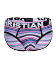 ANDREW CHRISTIAN Vivid Mesh Stripe Brief w/ Almost Naked