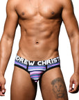 ANDREW CHRISTIAN Vivid Mesh Stripe Brief w/ Almost Naked