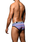 ANDREW CHRISTIAN Vivid Mesh Stripe Brief w/ Almost Naked