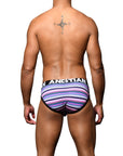 ANDREW CHRISTIAN Vivid Mesh Stripe Brief w/ Almost Naked