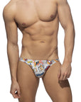 ADDICTED COMIC BIKINI BRIEF WHITE