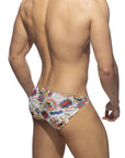 ADDICTED COMIC BIKINI BRIEF WHITE