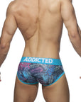 ADDICTED 3 PACK TROPICAL MESH BRIEF PUSH UP