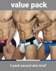 ADDICTED SECOND SKIN 3 PACK BRIEF