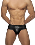 ADDICTED NEON SHINY BRIEF BLACK