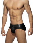 ADDICTED NEON SHINY BRIEF BLACK