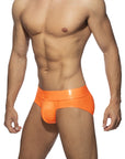 ADDICTED NEON SHINY BRIEF ORANGE