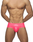 ADDICTED NEON SHINY BRIEF PINK