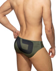 ADDICTED EXTRA-LARGE AD LOGO SWIMWEAR BRIEF KHAKI