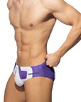 ADDICTED EXTRA-LARGE AD LOGO SWIMWEAR BRIEF VIOLET