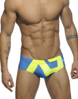 ADDICTED EXTRA-LARGE AD LOGO SWIMWEAR BRIEF BLUE