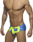 ADDICTED EXTRA-LARGE AD LOGO SWIMWEAR BRIEF BLUE