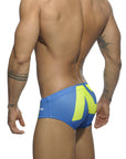 ADDICTED EXTRA-LARGE AD LOGO SWIMWEAR BRIEF BLUE