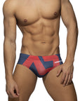 ADDICTED EXTRA-LARGE AD LOGO SWIMWEAR BRIEF NAVY