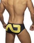 ADDICTED EXTRA-LARGE AD LOGO SWIMWEAR BRIEF BLACK