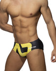 ADDICTED EXTRA-LARGE AD LOGO SWIMWEAR BRIEF BLACK