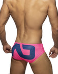 ADDICTED EXTRA-LARGE AD LOGO SWIMWEAR BRIEF FUSCHIA