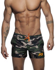 ADDICTED CAMOUFLAGE SWIMWEAR SHORT KHAKI