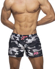 ADDICTED CAMOUFLAGE SWIMWEAR SHORT BLACK