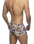 ADDICTED COMIC SWIMWEAR SHORTS WHITE