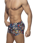 ADDICTED COMIC SWIMWEAR SHORTS BLACK