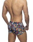 ADDICTED COMIC SWIMWEAR SHORTS BLACK